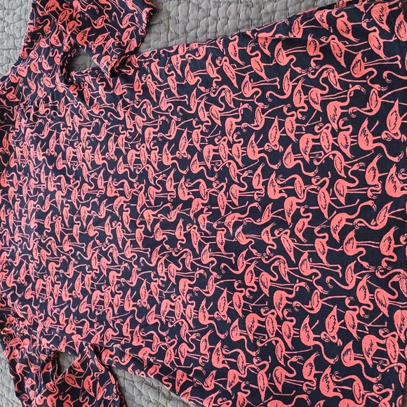 JCrew Factory Flamingo Print V-Neck Tunic - Picture 8 of 9